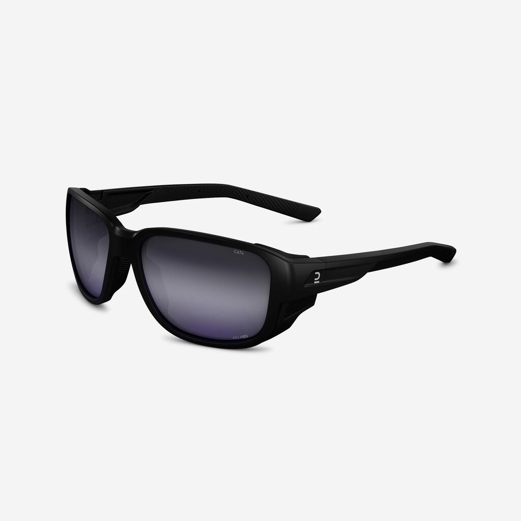 Sonnenbrille Erwachsene Kat. 4 polarisierend Wandern - MH570 schwarz/silber