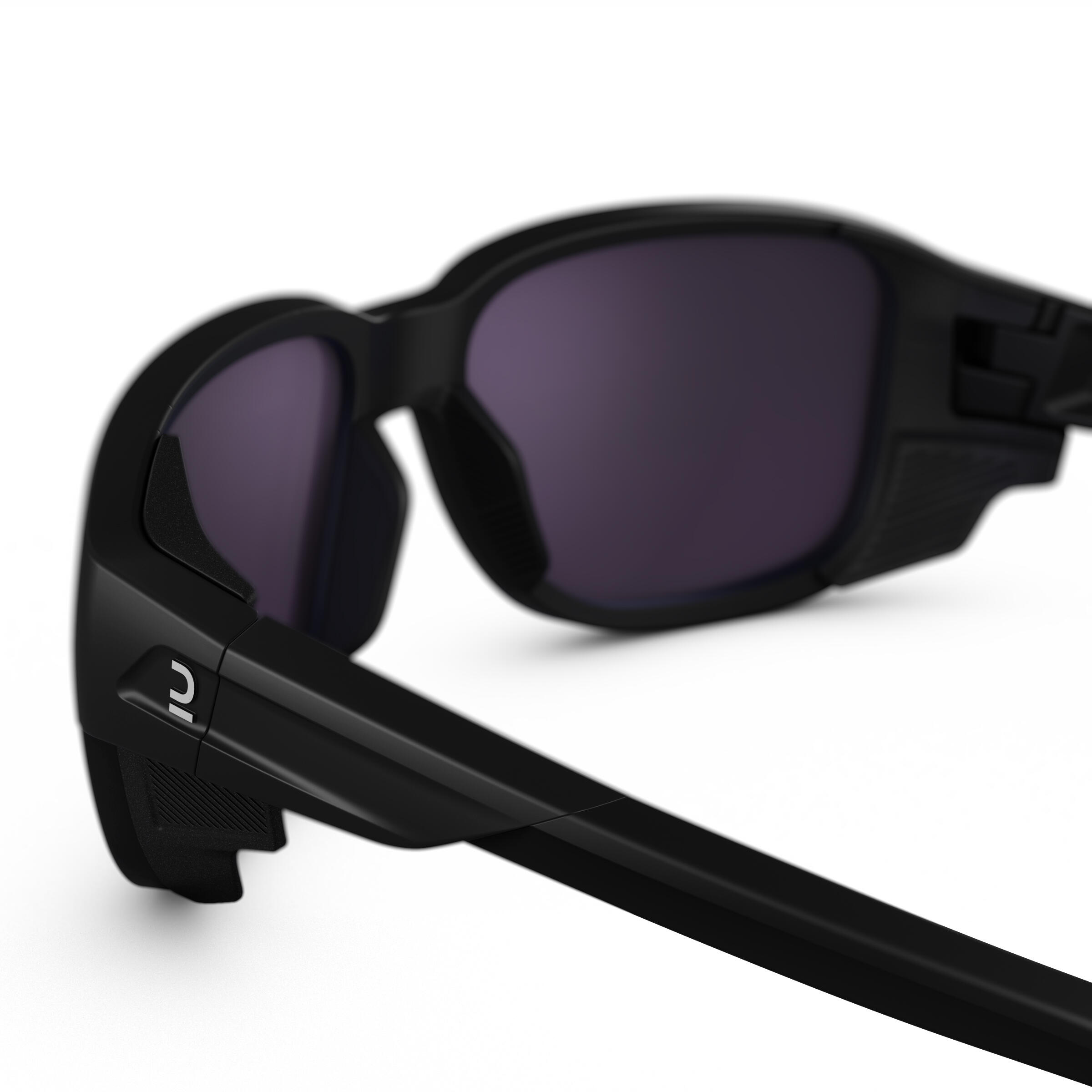 Polarized Hiking Sunglasses - MH 570 Black/Silver - QUECHUA