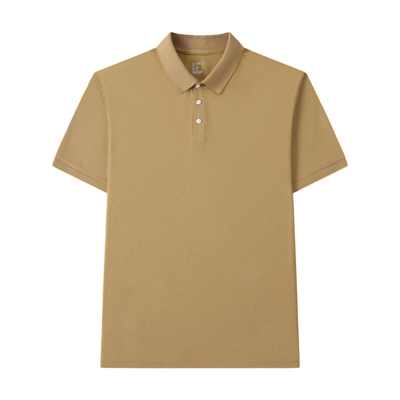 Men's short-sleeved golf polo shirt - WW500 beige