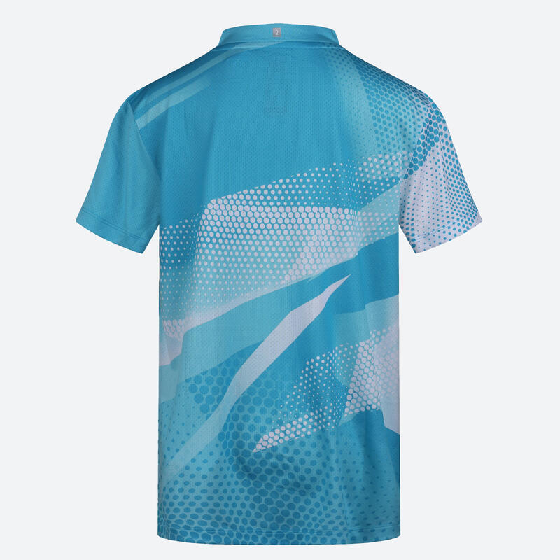 T-shirt de ping pong TTP 560 Criança azul branco