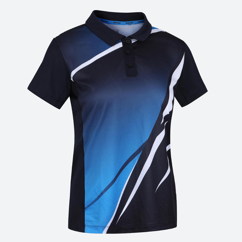 女款桌球 Polo 衫 TTP590－藍色