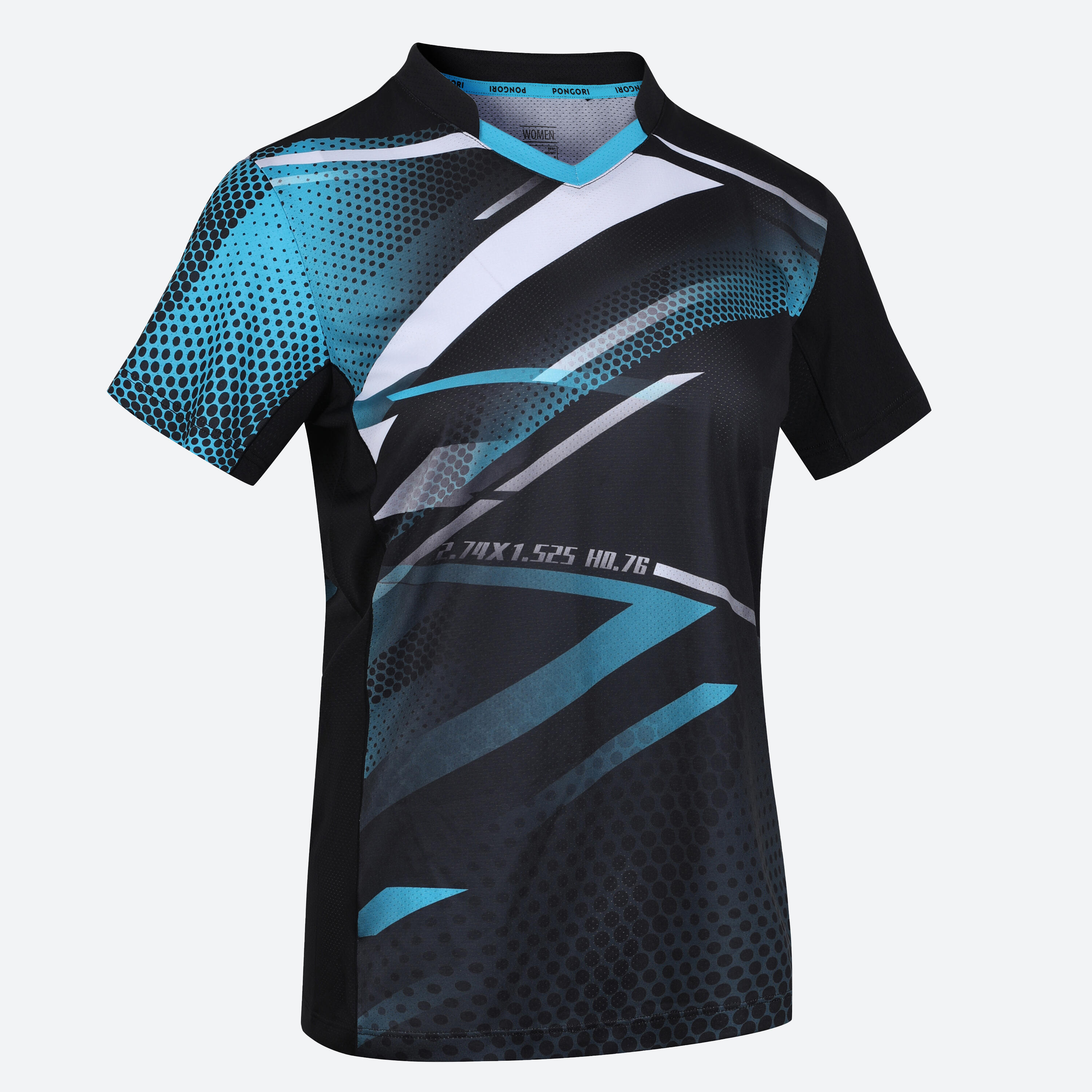 Tricou Tenis de masă TTP560 Negru-Albastru Damă Damă imagine 2022