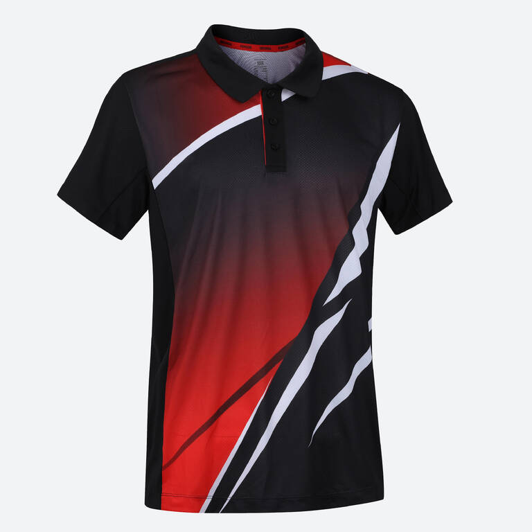 Men's Table Tennis Polo TTP590 - Black/Red