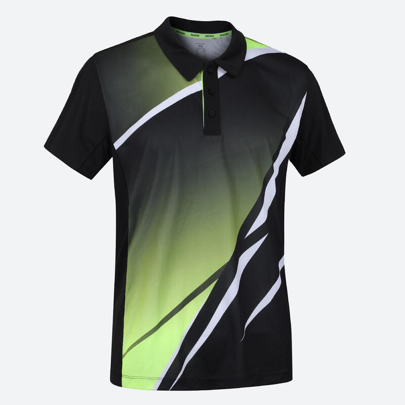 Men's Table Tennis Polo Shirt TTP590 - Black/Yellow