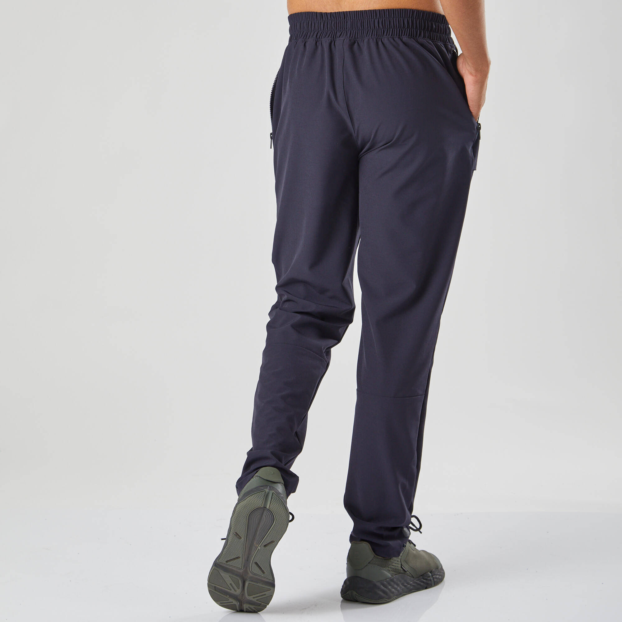 Men Gym Trackpant Convertible, Jog Fit, Quick Dry, Zip Pockets, 500 - Blue -  3