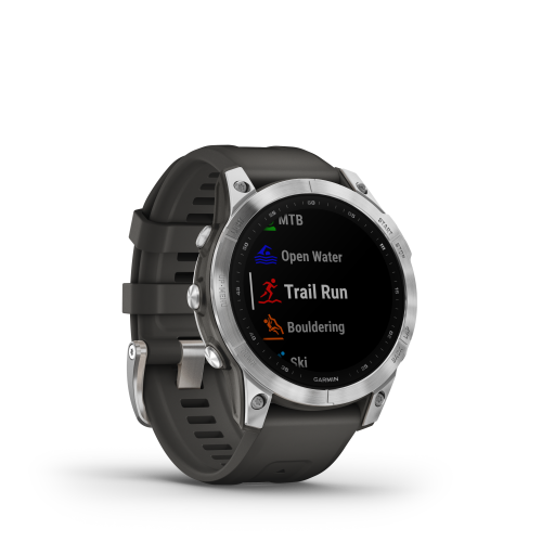 GPS-Uhr Smartwatch Outdoor mit Herzfrequenzmessung GARMIN - FENIX 7 silber/grau