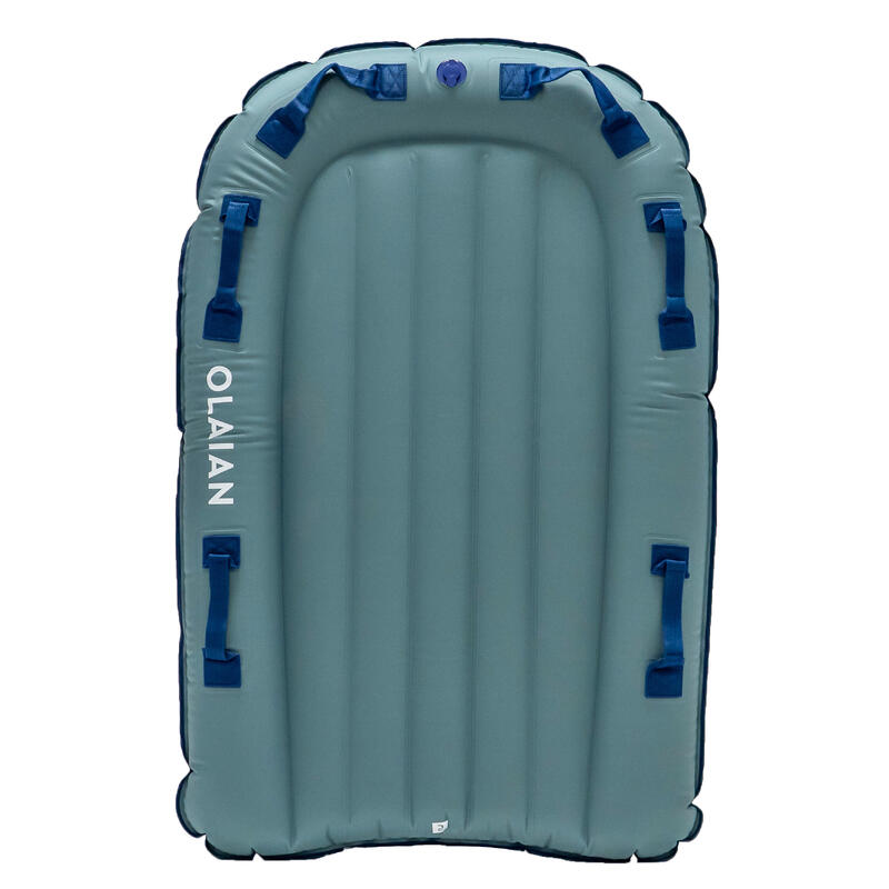 Bodyboard Tandem Erwachsene/Kinder aufblasbar - blau/grau