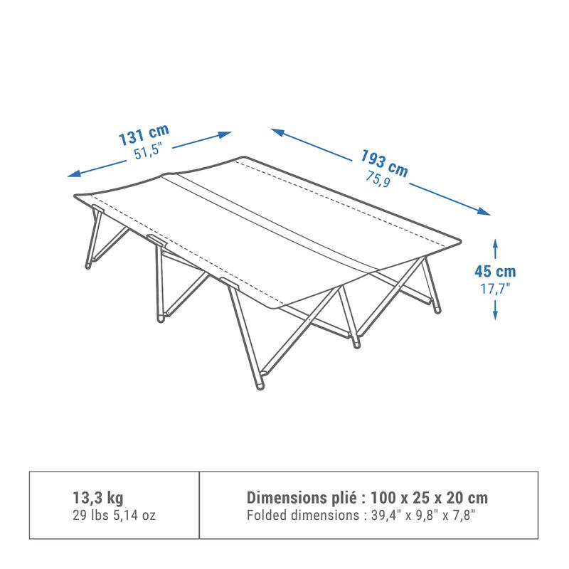 CAMA DE CAMPISMO - DOUBLE CAMP BED SECOND 130 CM - 2 PESSOAS