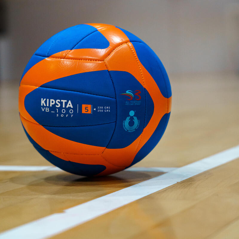 Volleyball 230–250 g - V100 Soft blau/orange