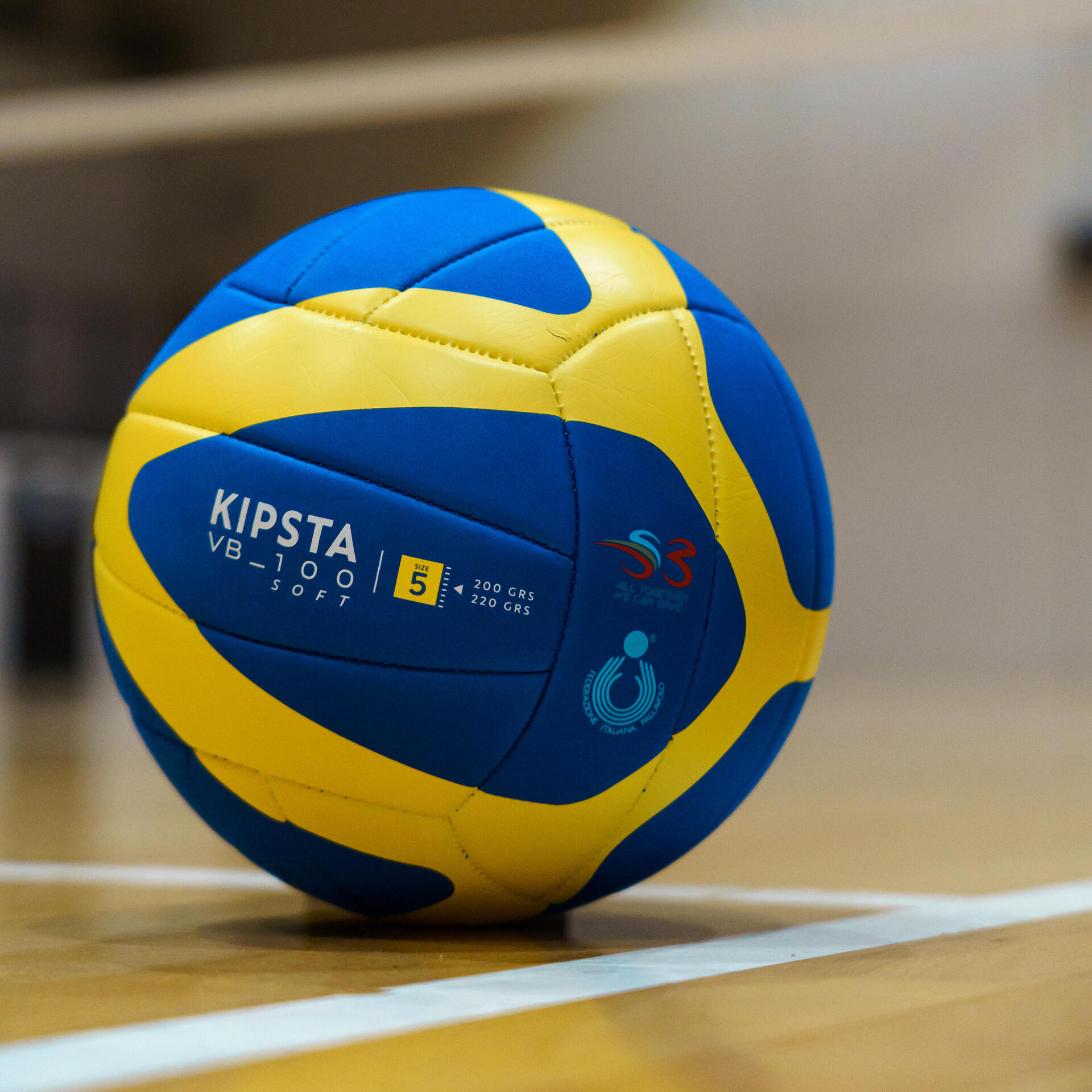 Pallone Pallavolo indoor giallo e blu debuttanti