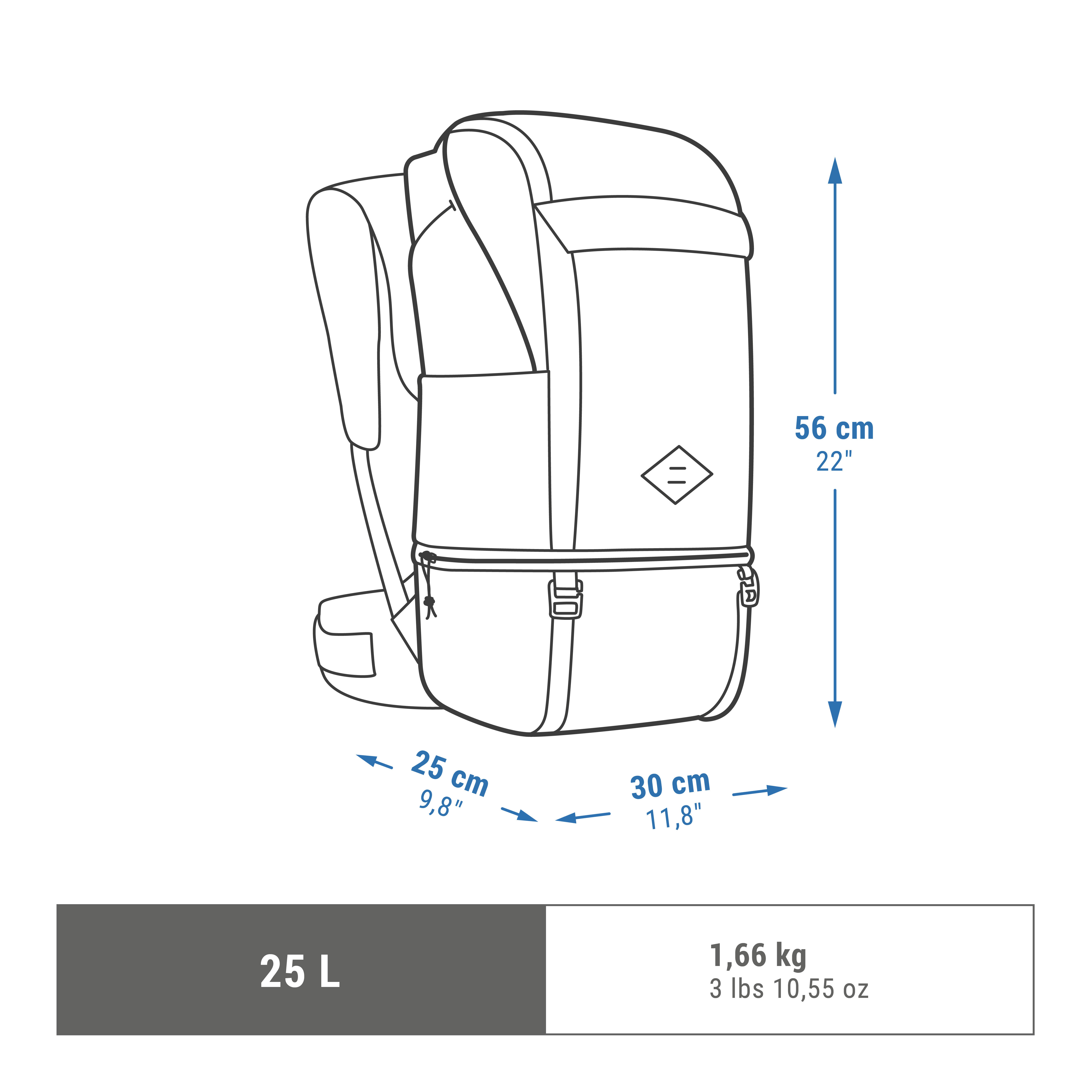 Mochila decathlon 25 litros new arrivals