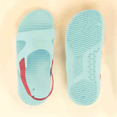 Kids' Pool Sandal SLAP 100 BASIC - Mint/Pink