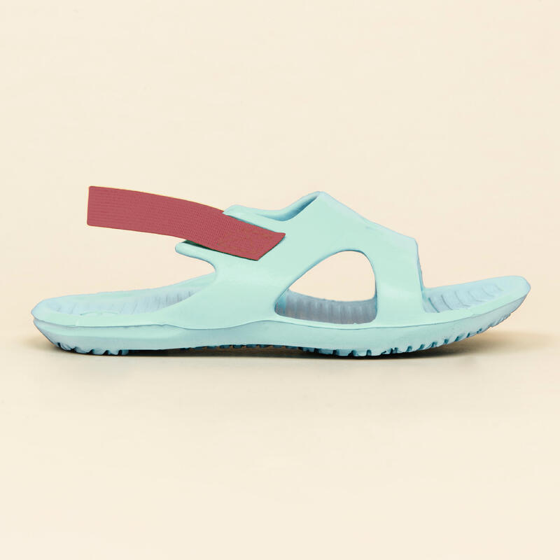 Kindersandalen voor het zwembad SLAP 100 BASIC mintgroen/roze