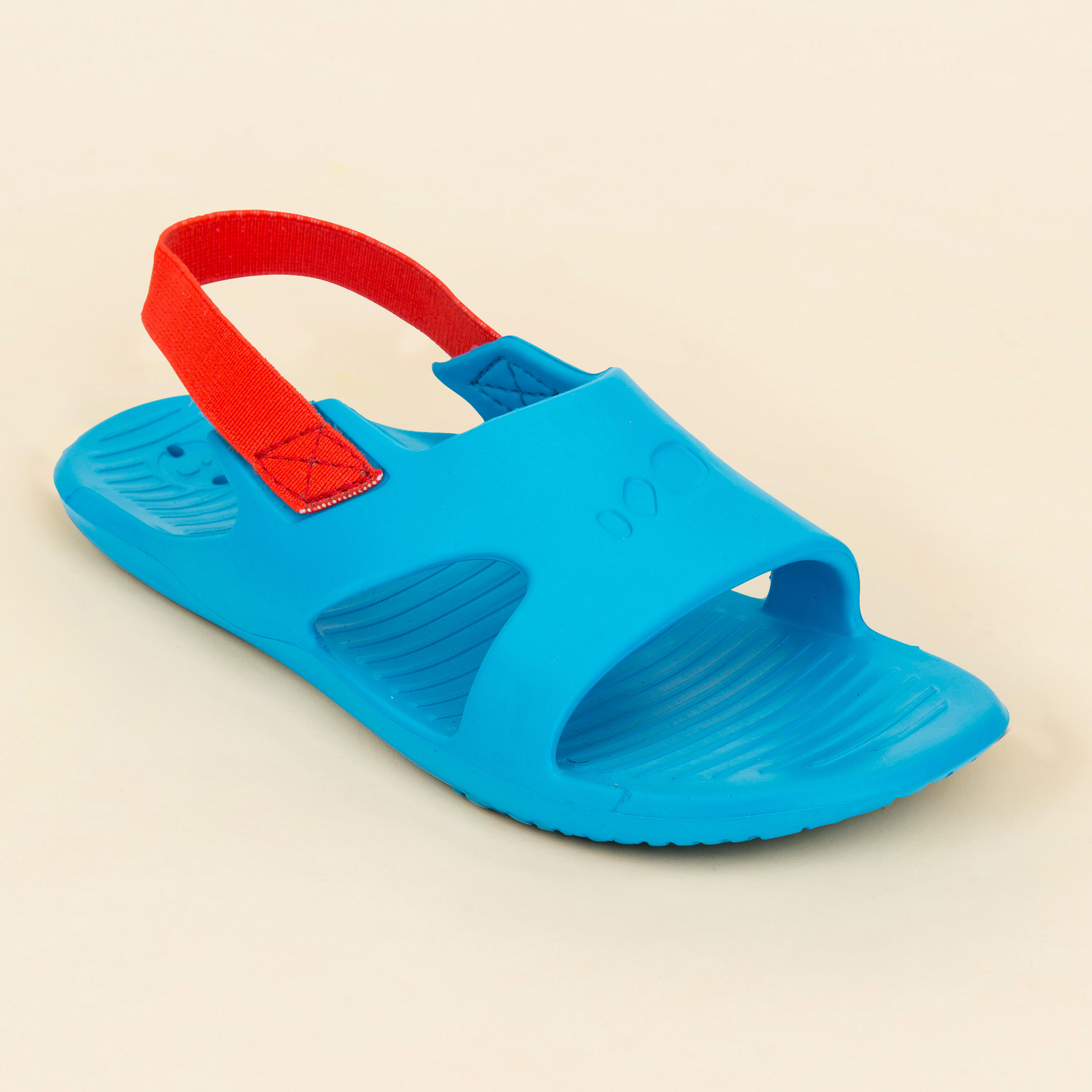 Kids' Pool Sandal SLAP 100 BASIC- Blue Red 1/11