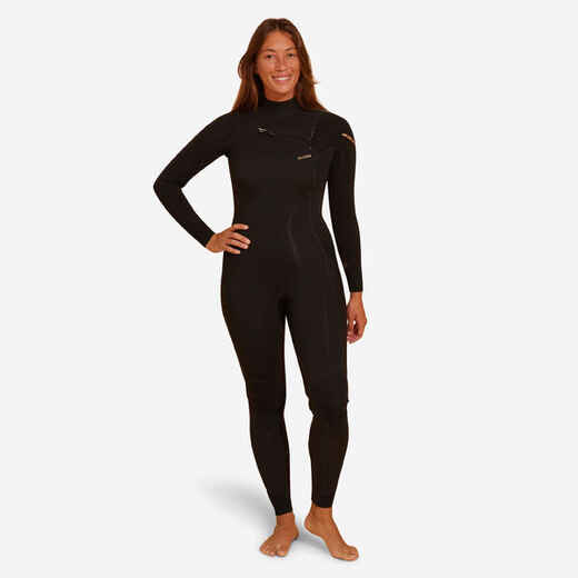 
      Women's Surfing Wetsuit 3/2 mm Front Zip - 900 Black
  