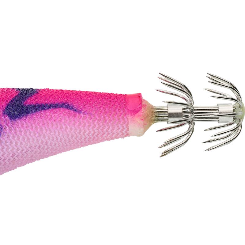 Turlutte coulante EBI S 2.5 Rose fluo pêche des seiches et calamars en mer