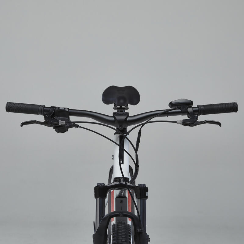 Bici Mtb elettrica a pedalata assistita uomo E-ST 100 bianco-rosso 27,5"- 380 Wh