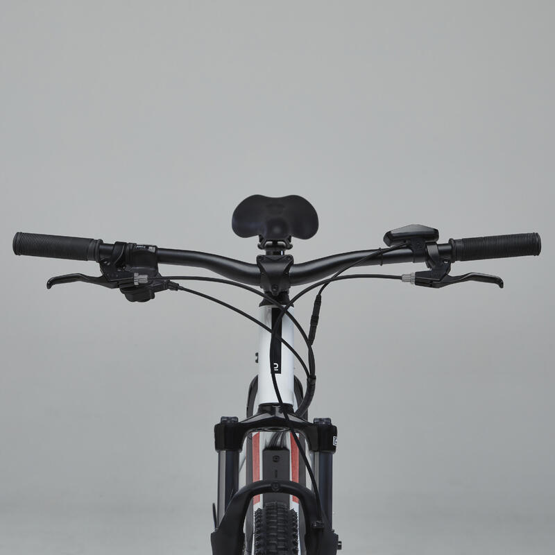 Bicicletă MTB electrică semi-rigidă 27,5" - E-ST 100 Alb-Roșu 