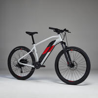 Vélo VTT électrique semi-rigide 27,5" -  E-ST 100 Blanc Rouge