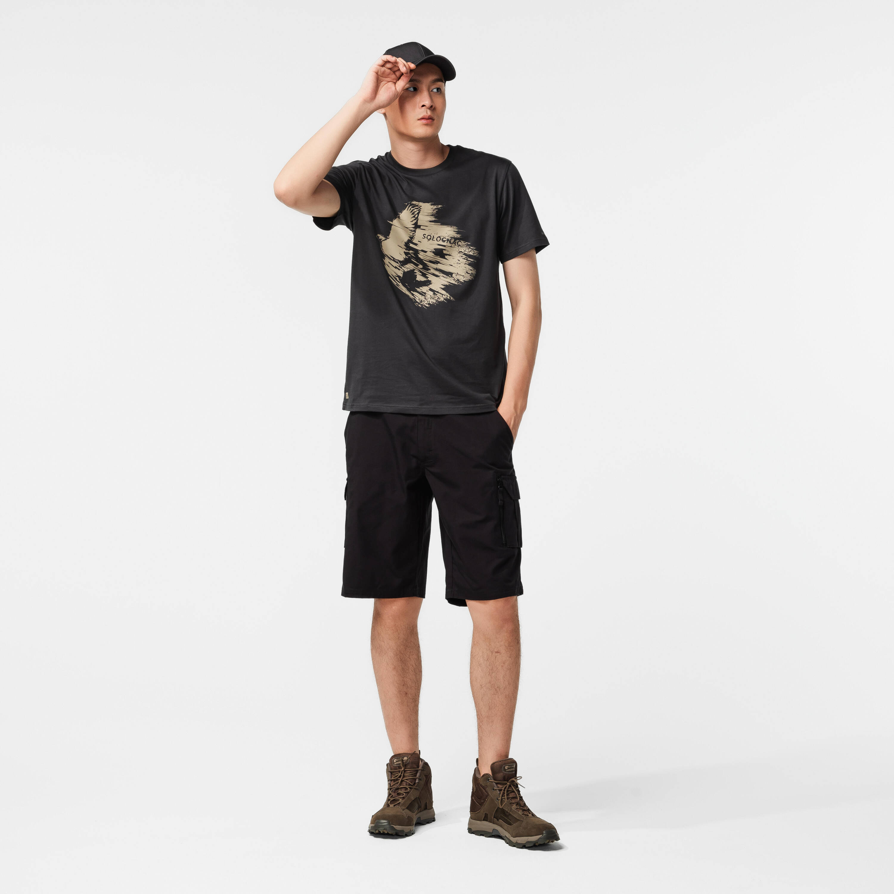 Men's Hunting Short-sleeved Cotton T-shirt -  Pigeon -  1