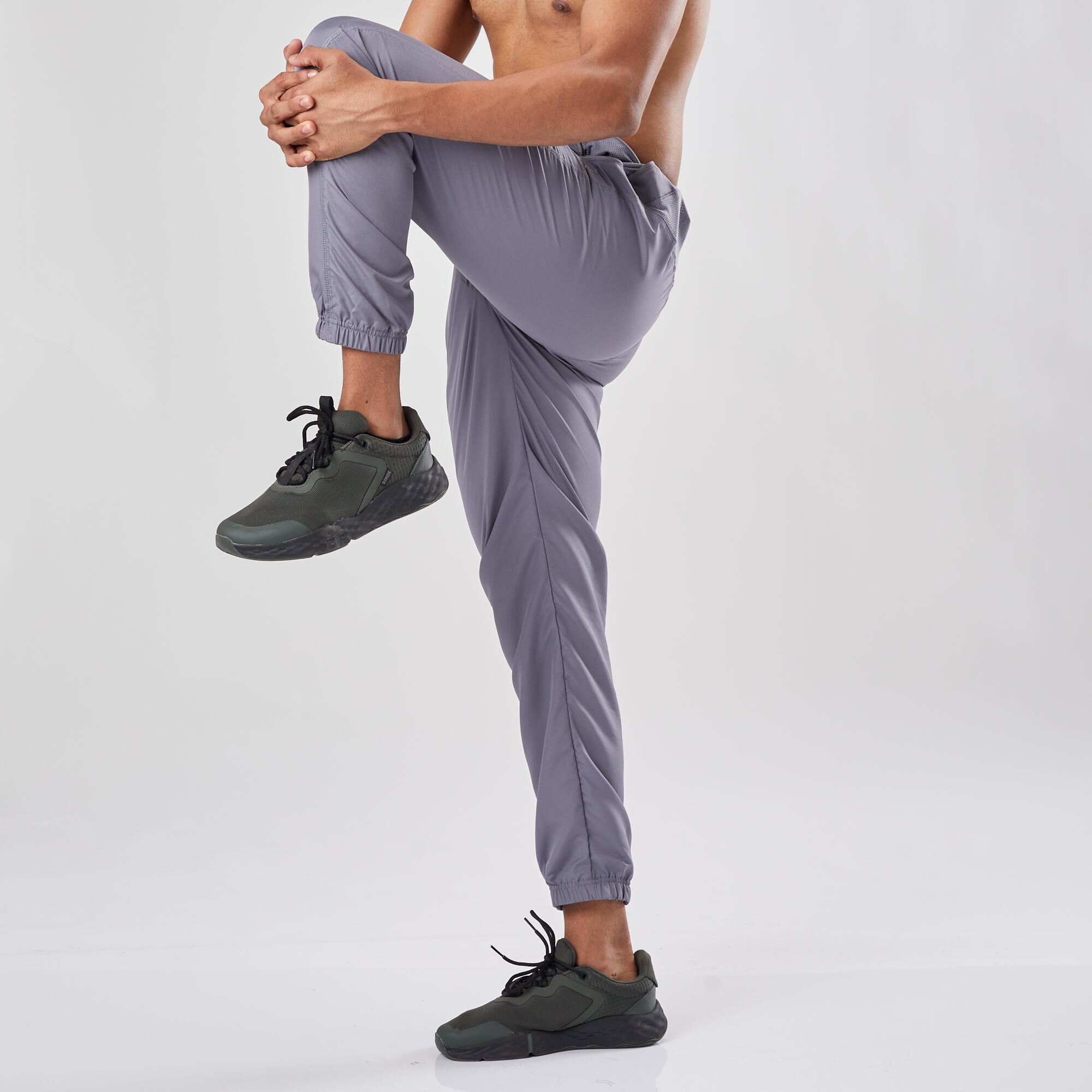 Buy Flx Grey Polyester Straight Fit Track Pant online | Looksgud.in