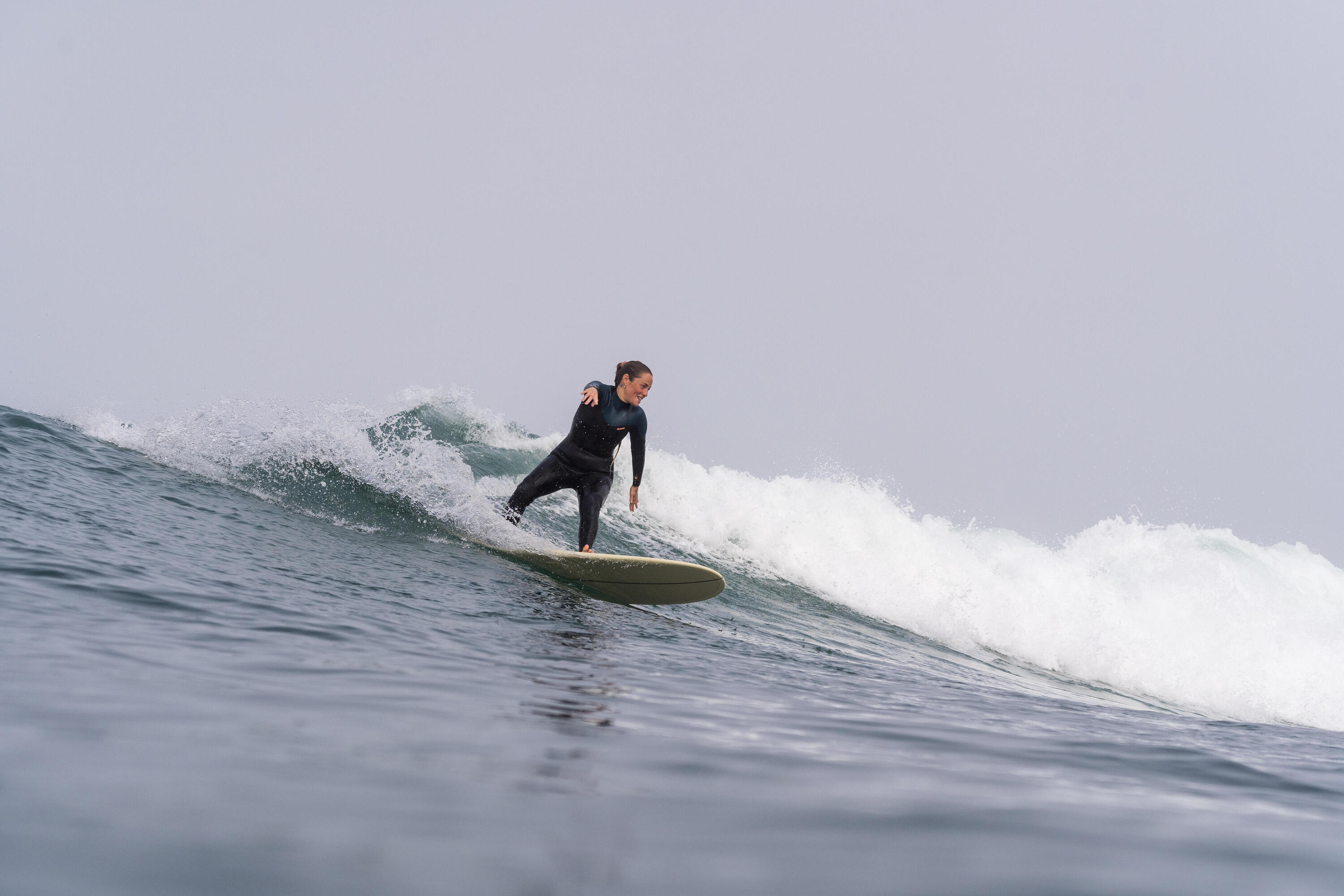 Combinaison de surf femme - 500 noir/vert 13/22