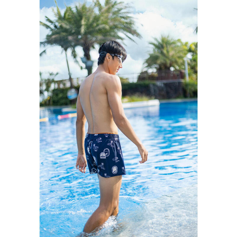 Men’s swimming shorts - Swimshort 100 Short - Pool Blue Ochre