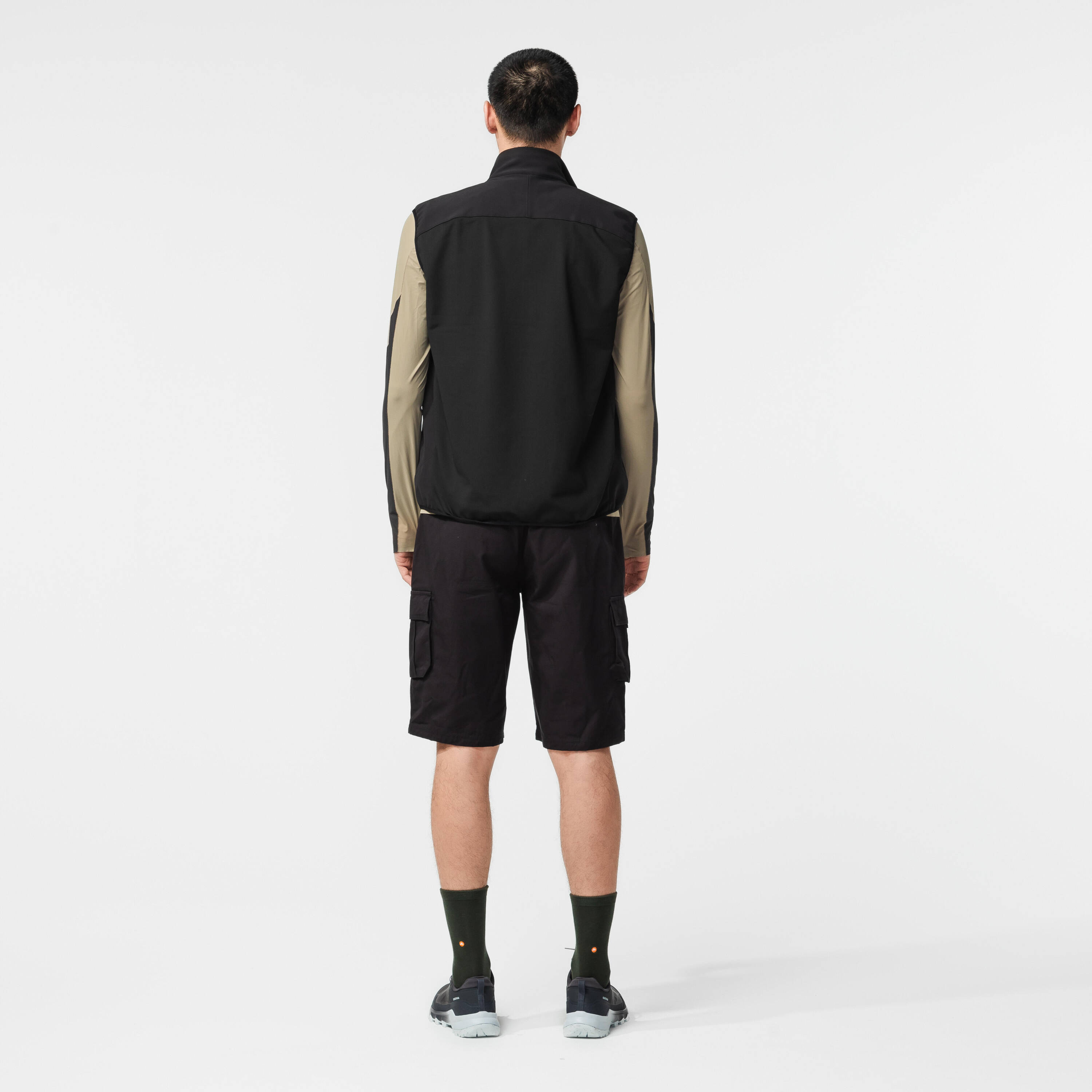 Men Windproof Sleeveless Vest Jacket Black - MT100 -  5