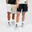 Omkeerbare basketbalshort voor heren/dames SH500R beige zwart