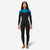COMBINAISON SURF 500 FEMME 4/3 NOIRE ET VERTE BACKZIP