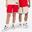 Omkeerbare basketbalshort voor volwassenen SH500 rood/beige