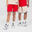 Short de Basketball reversible Adulte - SH500 rouge beige