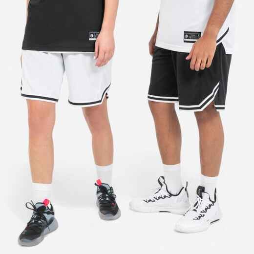 
      Adult 2-Way Basketball Shorts SH500R - Black/White
  