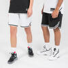 Pantalón corto de Baloncesto reversible Adulto - SH500R Negro Blanco