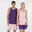 男/女款雙面無袖籃球 T 恤 T500－粉紅/紫