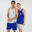 Men's/Women's Reversible Sleeveless Basketball Jersey T500 - Blue/Grey