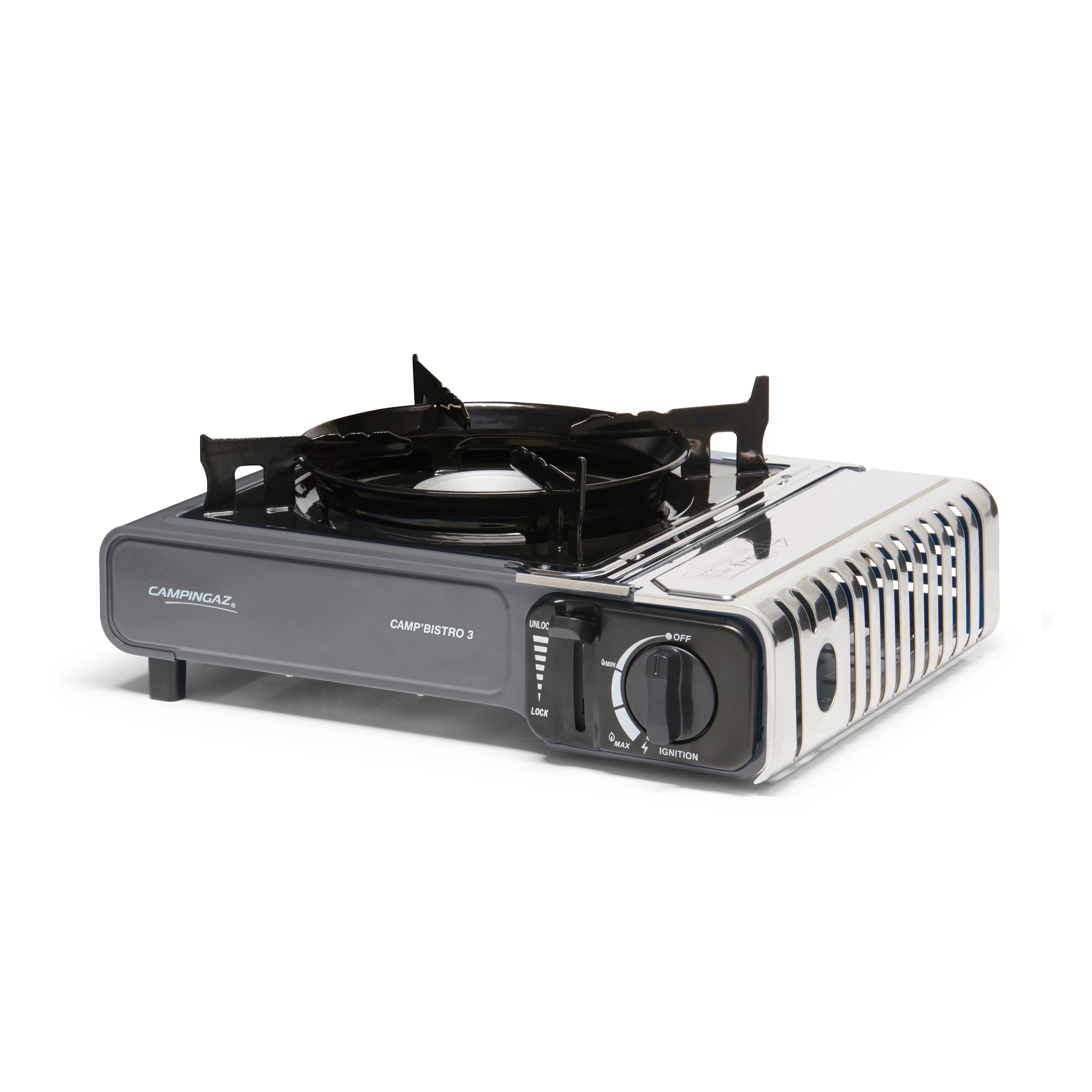 Rechaud gaz 1 feu camp bistro plus gris - Camping - Bivouac - CAMPINGAZ- Clubs - Entreprises - Collectivités - Associations