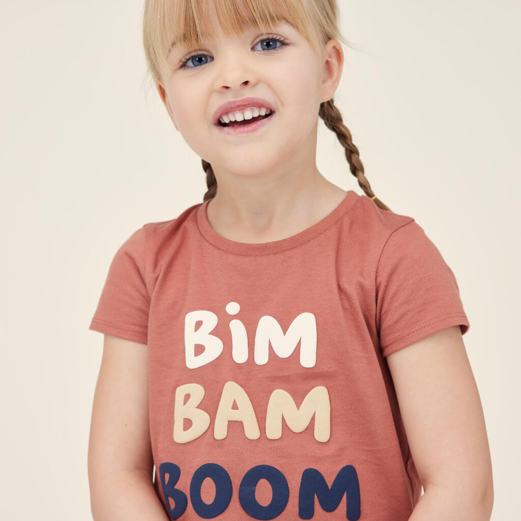 Kids' Basic Cotton T-Shirt - Brown