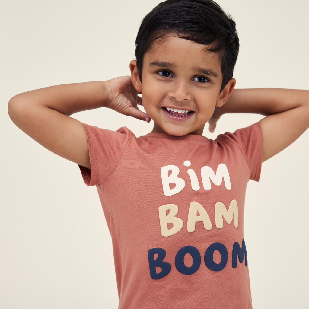 Kids' Basic Cotton T-Shirt - Brown