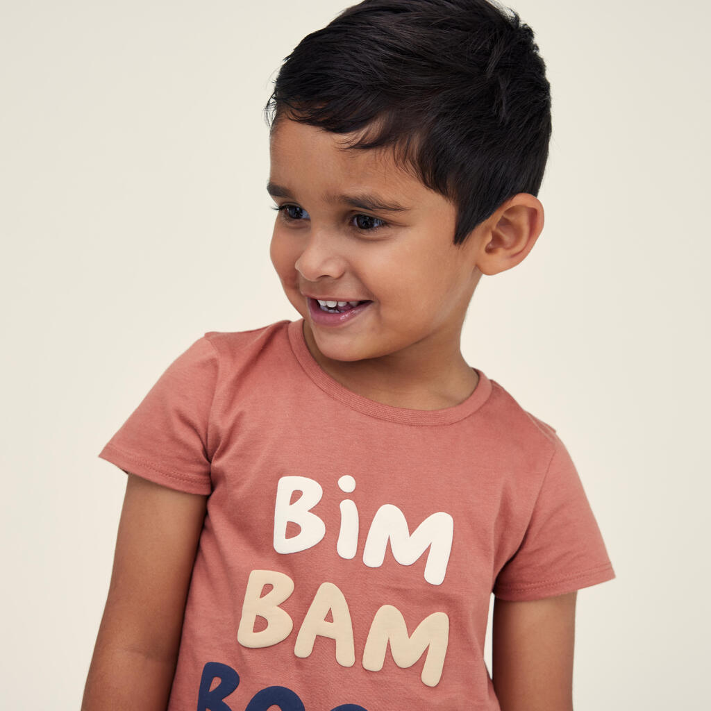 Kids' Basic Cotton T-Shirt - Brown