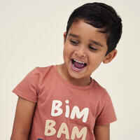 Kids' Cotton T-shirt - Terracotta