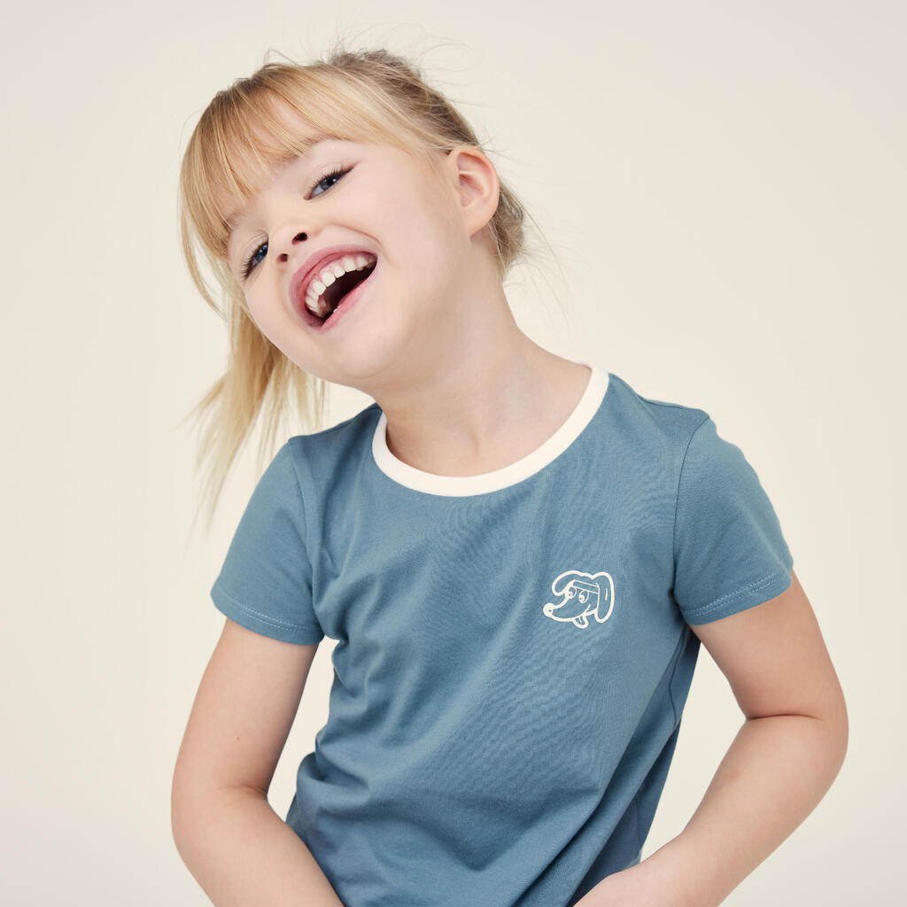 Kids' Basic Cotton T-Shirt - Brown