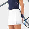 Γυναικεία μαλακή φούστα τένις Dry 500 - Λευκό