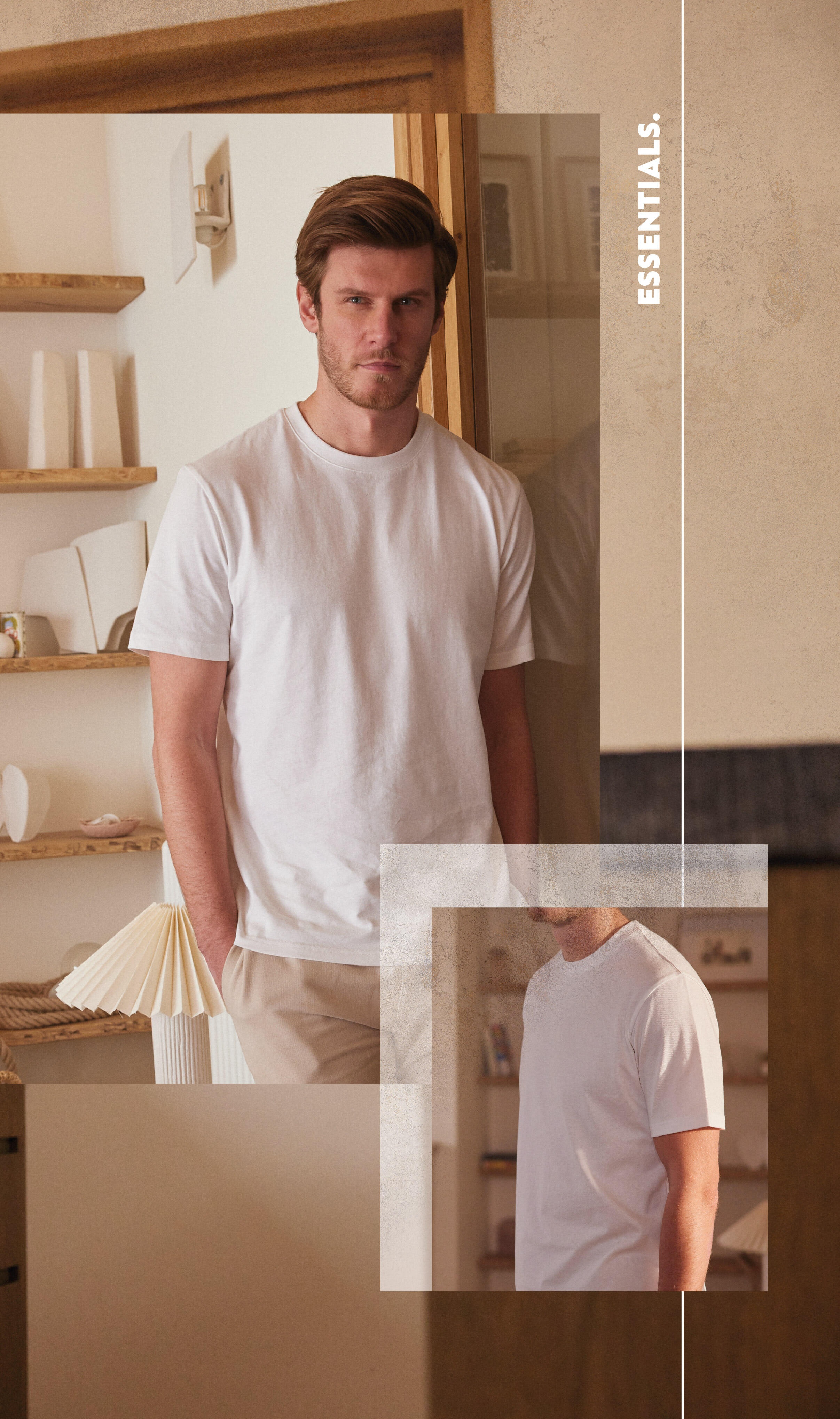 T-shirt bianca uomo palestra regular fit cotone 13/14
