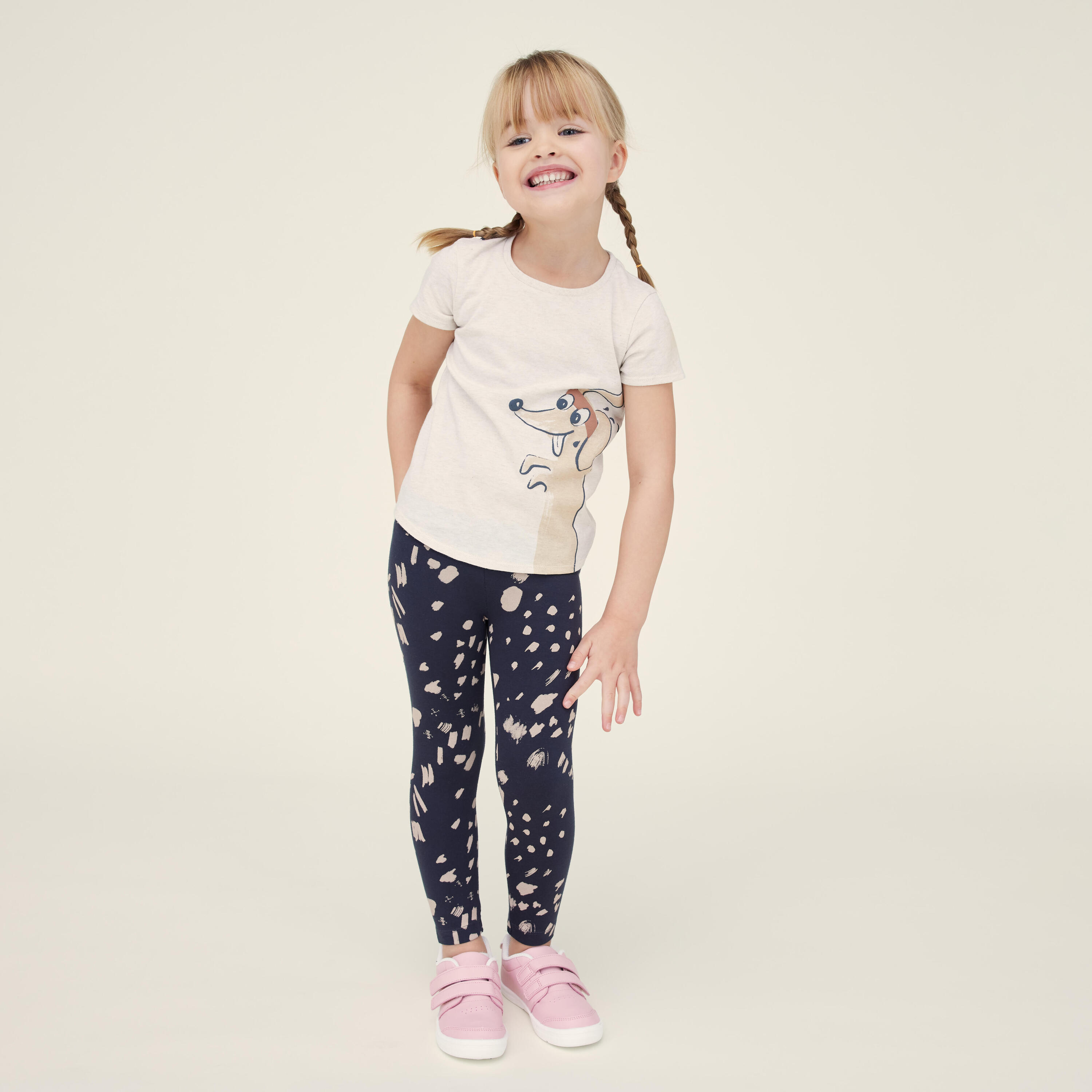 Leggings baby ginnastica 500 cotone stampati 2/14