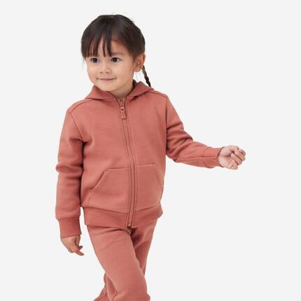 Sweat Zippé bébé terracotta