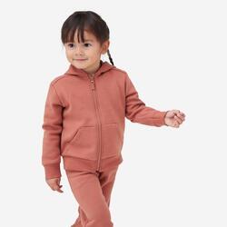 Sudadera Bebé Terracota Cremallera