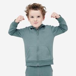 Sudadera Bebé Verde Caqui Cremallera