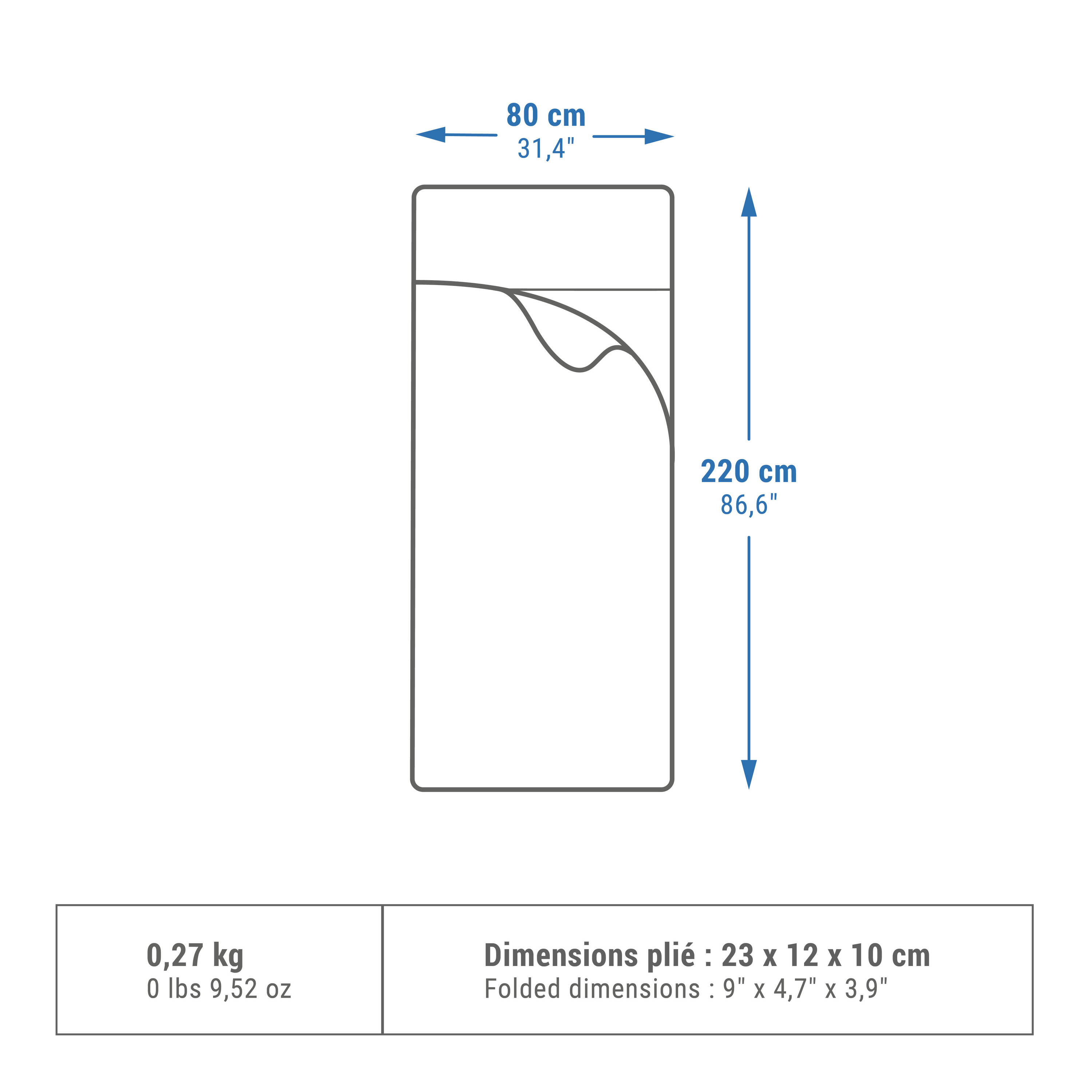 BASIC POLYESTER BAG LINER FOR SLEEPING BAG -  2