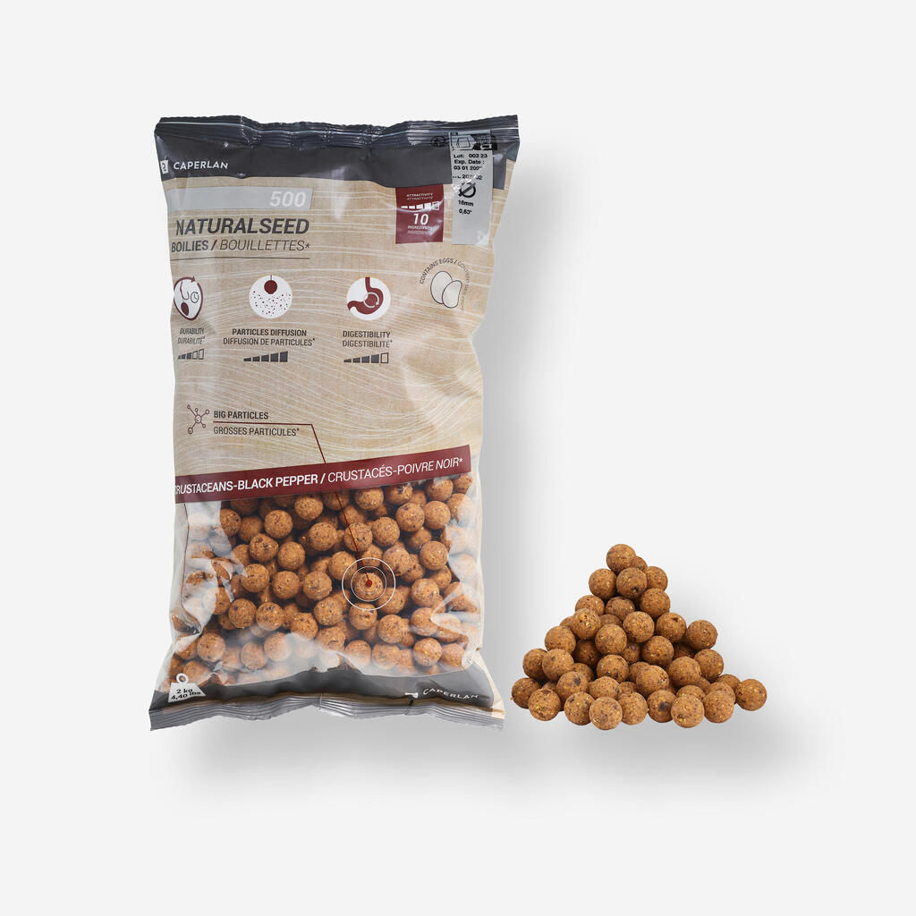 Boilies na lov kapra Naturalseed 16 mm 2 kg Kôrovce - Čierne korenie